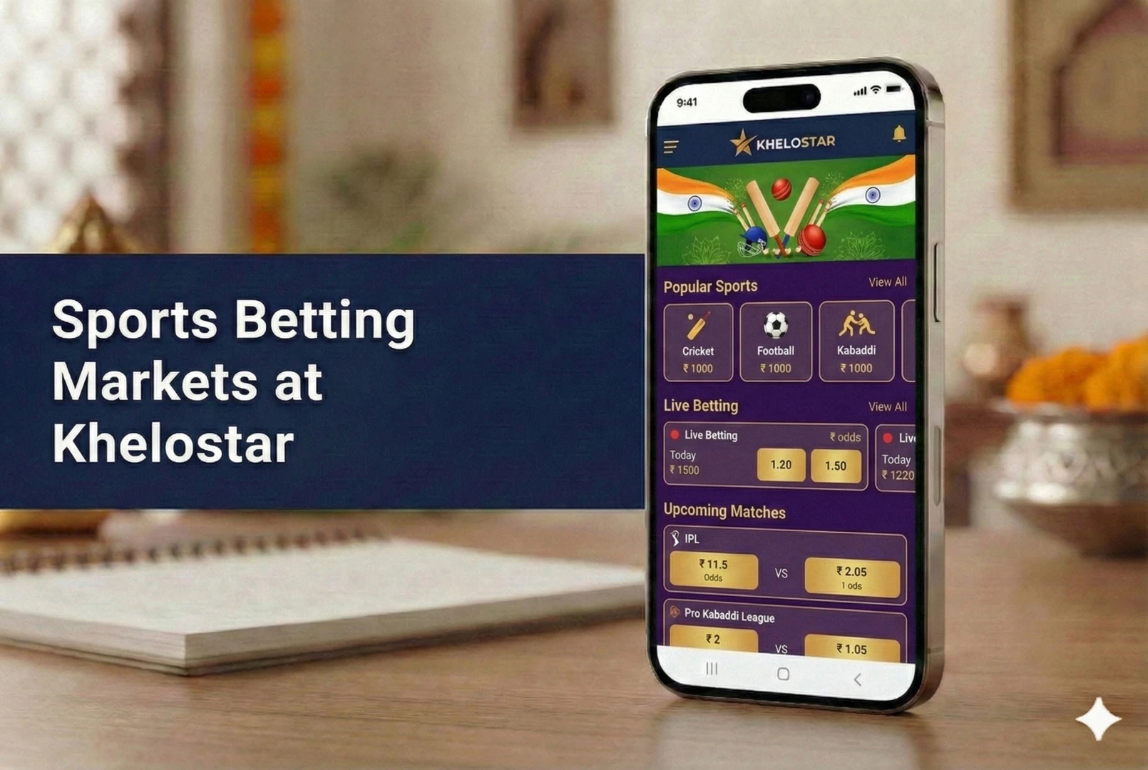 Sports Betting Markets at Khelostar